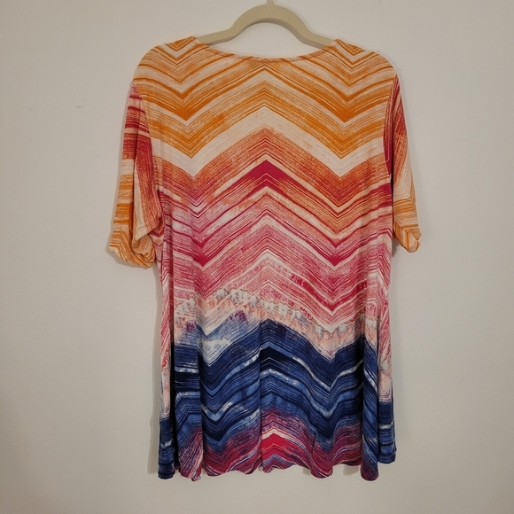 Rose + Olive chevron tunic top size 3X - Picture 6 of 11